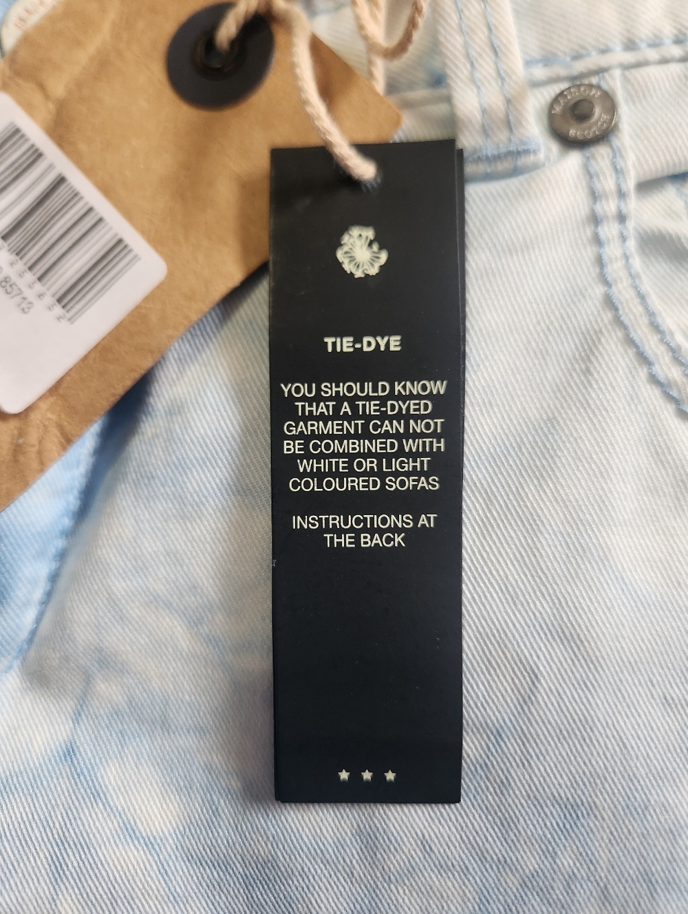 Rare Maison Scotch Amsterdams Blauw Memory Blue Tie Dye Skinny Jeans NWT 29/32 - Picture 12 of 16